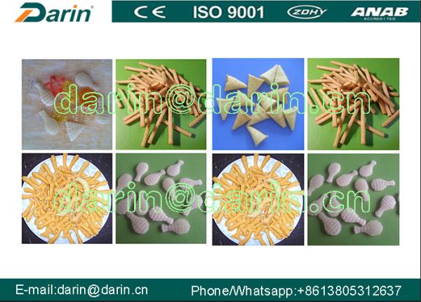Automation Snack Extruder Machine , 3 D Snack Pellets Fryums Making Machine