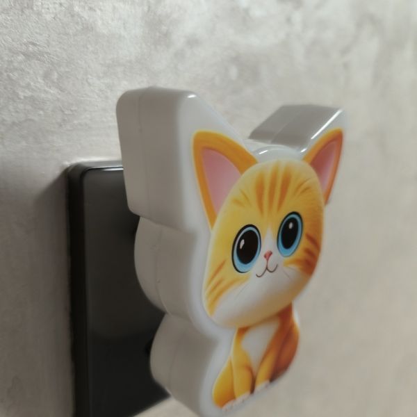 Wall Plug in Plastic Cute Night Light Soft Light Source Designed  Bedrooms