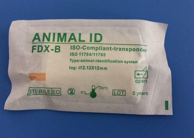 Microchip animal do padrão de ISO da agulha 134.2khz do microchip da identificação com os identificadores injetáveis do injetor
