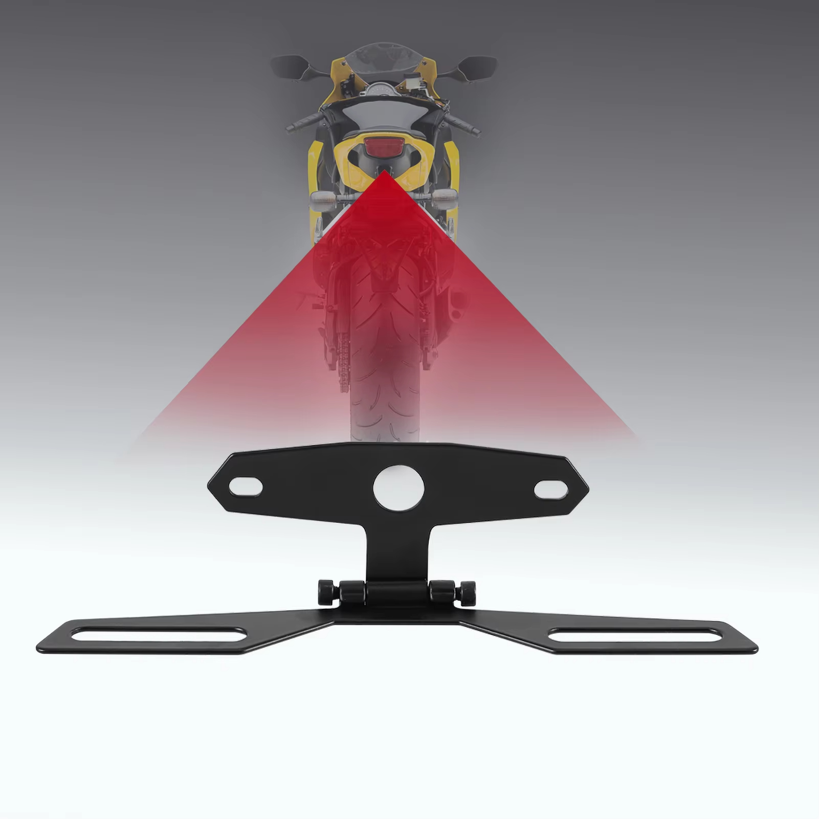 Motorcycle License Plate Frame Label Plate License Plate Bracket Light Tail Bracket for Off-road ATV Bicycle Motorcycle