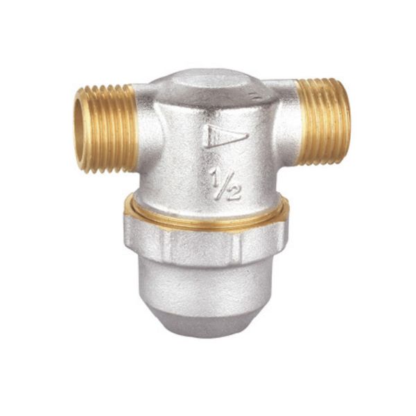 Válvula de filtro de latão rosada para revestimento de níquel e areia polida