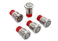 matériel 1NO de 19mm 20A Marine Push Button Switch 12v 24v 316L