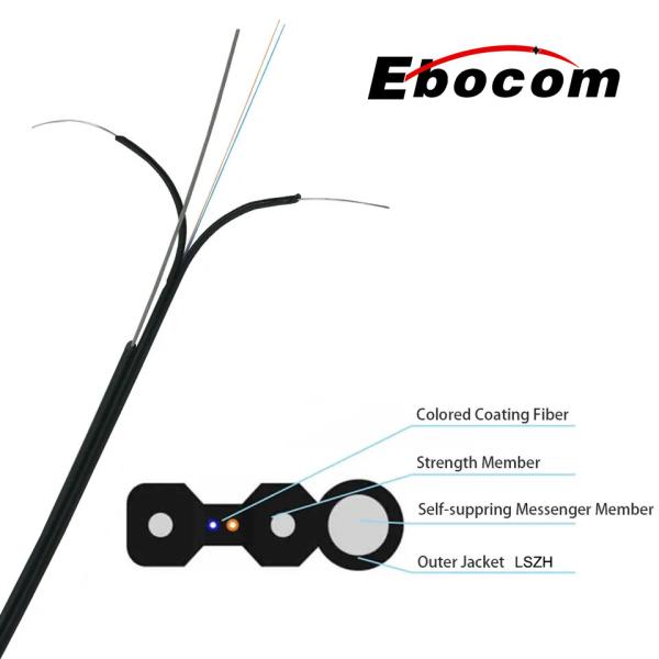 FTTH Drop Cable GJYXCH 1Core 2 Core 4 Core G657A1 G652D LSZH PVC Jacket