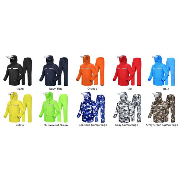 Rain Suit Jacket & Trouser Suit Raincoat for Men & Women Outdoor All-Sport Waterproof Breathable Anti-storm
