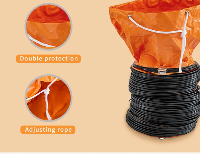 High Temperature Canvas Steel Wire Expansion Hose Smoke Exhaust Fan Soft Air Pipe