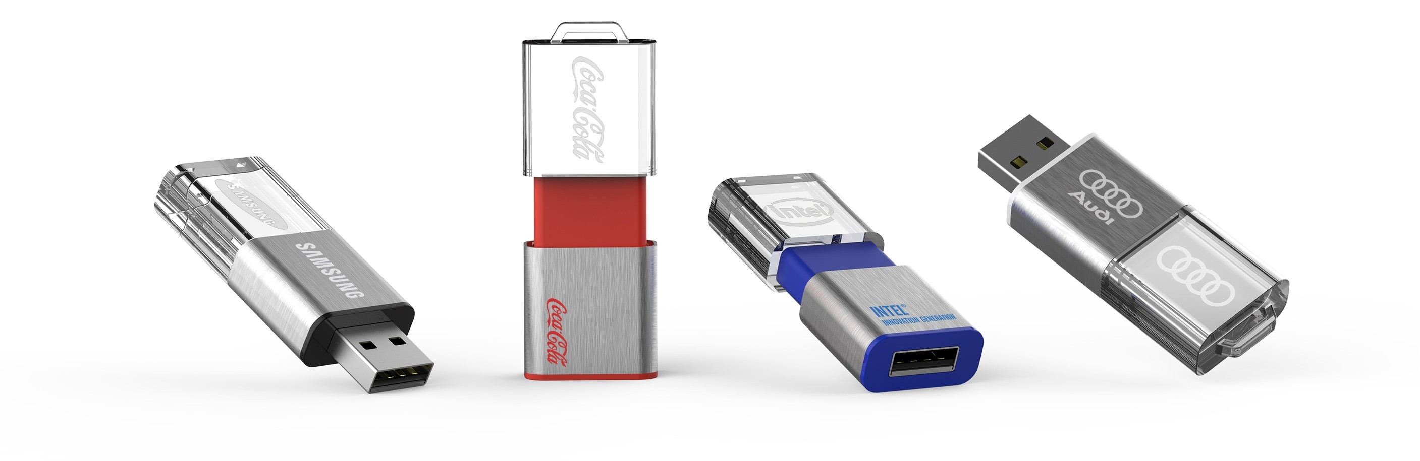 Гравировка логотипа светодиодный свет кристаллический USB Stick Oem Odm
