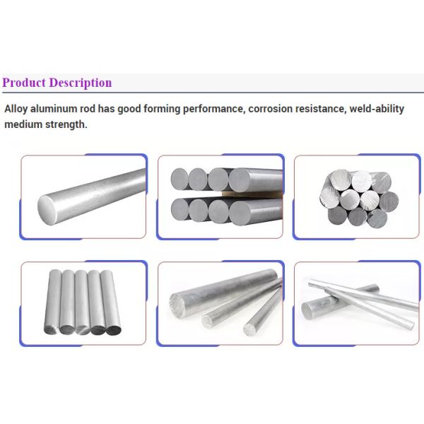 Revestimento 6061 do moinho 6063 barra redonda de alumínio da dureza 110 de alumínio do boleto