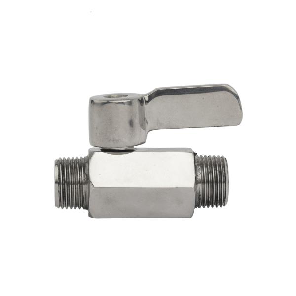 304 Handle 316 Body Stainless Steel External Thread Mini Ball Valve with Materials