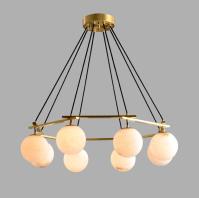 Lumière de pendentif d'albâtre rond moderne, studio, salon, salle à manger, art, accrochage, décoration à la mode, lustre