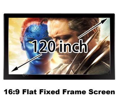 16:9 Ratio 120 Matt White Soft Deluxe Fixed Frame Projection Screen Fit For 3D Cinema