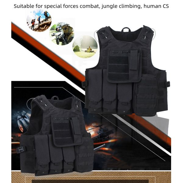 1000D Nylon Military Tactical Backpack Plate Carrier Tear Resistance Quick Release