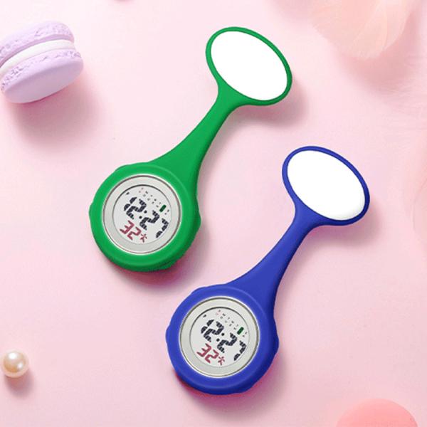 Digital Nurse Watch Silicone Nurse Watches Brooch Lapel Rubber Sleeves Medical Clocks Fob Doctor Watch Nursing Gifts