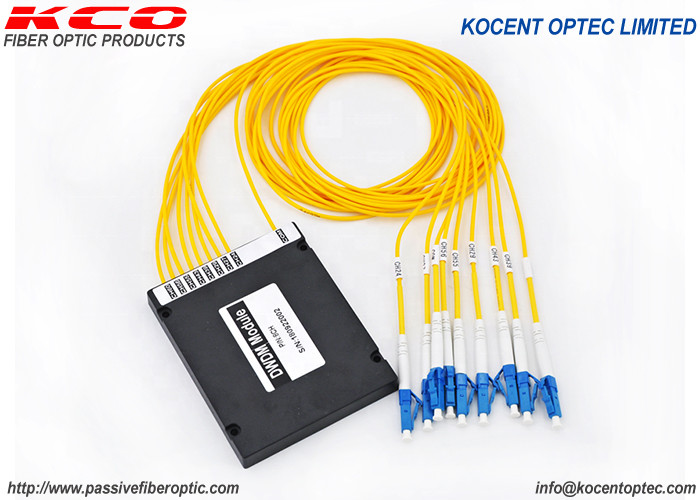 Канал ITU LC UPC канала Mux Demux DWDM 8 стекловолокна пассивный