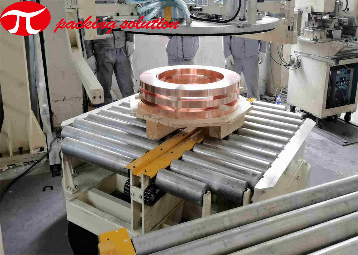 линия упаковки Multi сваривая штабелируя машина катушки 60mm медная