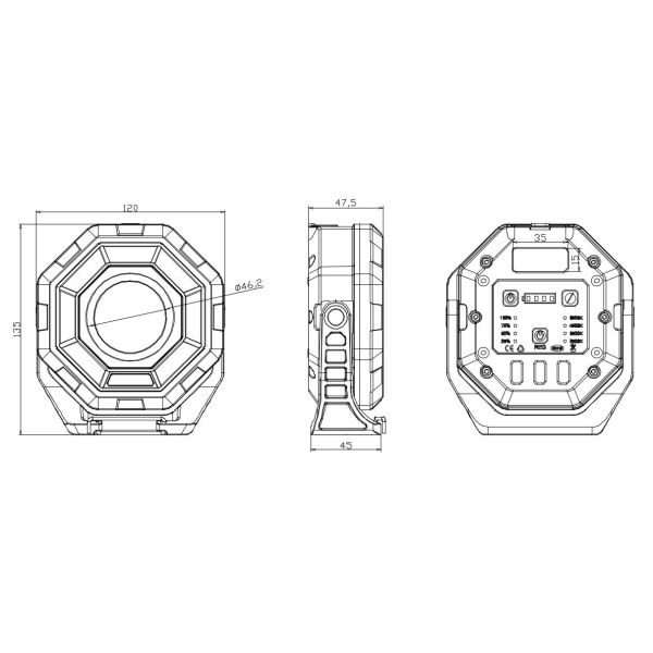 Tripod Mounted 15W CCT Super Bright Led Work Light Adjustable Rechargeable