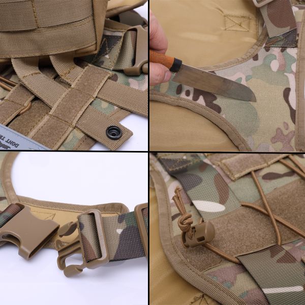 Tactical Dog Harness Heavy Duty Neoprene Custom Logo No Pull Design Reflective Leash Active Pets