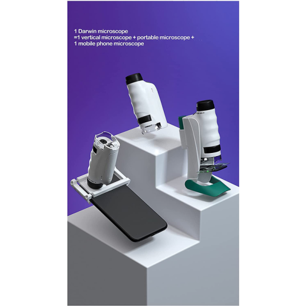 Metal Mini Microscope for Kids' Professional Biological Experiments and Teaching Aids