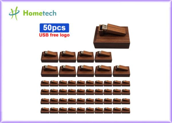 Movimentação instantânea feita sob encomenda 32GB 4GB 8GB 16GB de Logo Bamboo Wooden USB para o dispositivo esperto
