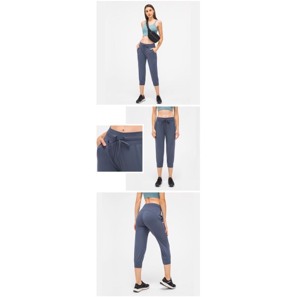 носка гостиной женщин 210gsm 3/4 Jogger Carpis йоги Sweatpants разминки брюк йоги