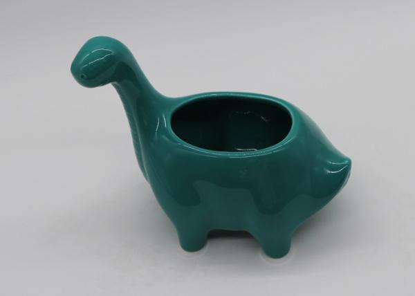 Home Ceramic Tea Coffee And Sugar Canisters Blue Dinosaur Shape Table Decoration
