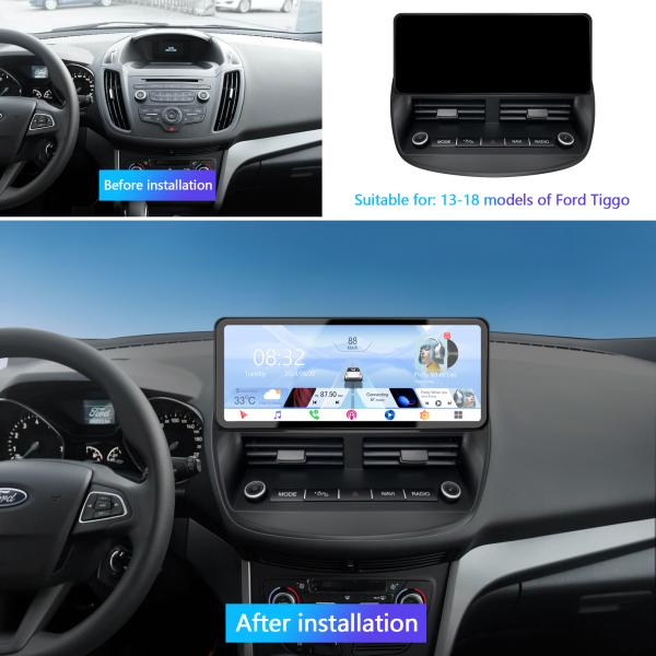 Ford Tiggo Car DVD Player Ultra-thin Narrowedge Car DVD Player With Frame Cable