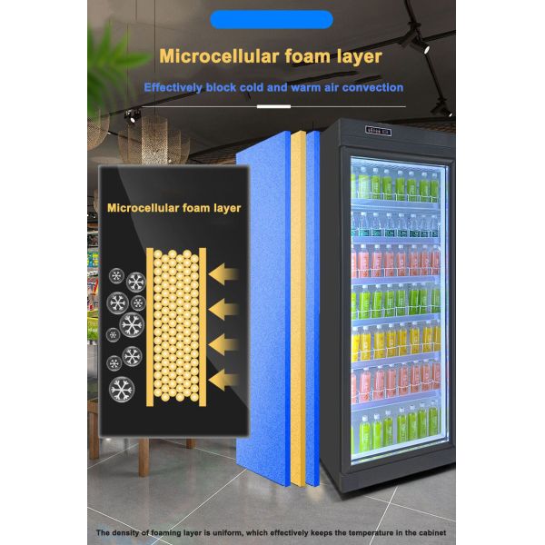 удаленная стеклянная белизна Шампань витрины холодильника напитка двери 2250L