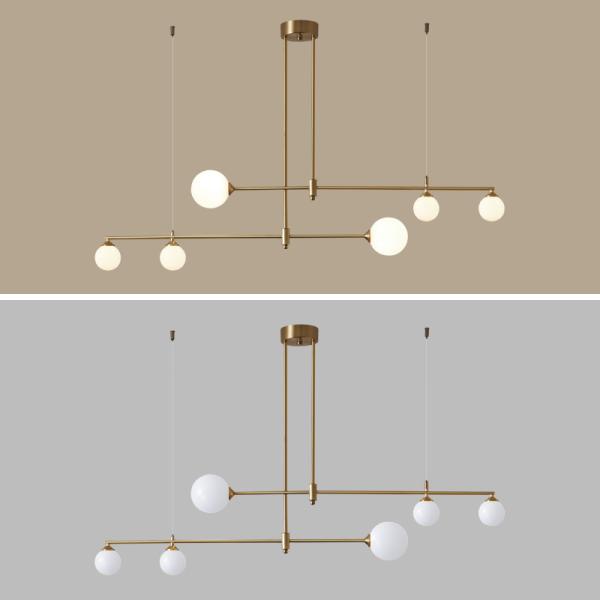 Modern long pendant light Glass Ball Pendant Lighting Dinning Room linear chandelier(WH-MI-221)