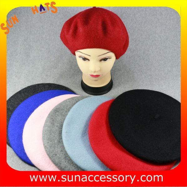 AK17043 Sun Accessory advertising winter knitted beanie beret hats for girls