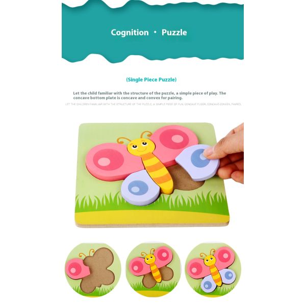 New Custom Kids Wooden 3d Puzzle Jigsaw Toys,Children Cartoon Animal Vehicle Toddler Wooden Puzzles
