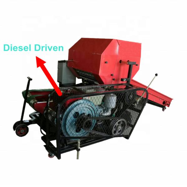 5.5kw Round Corn Maize Silage Baler , 4800kg/hr PE Film Wrapper Machine
