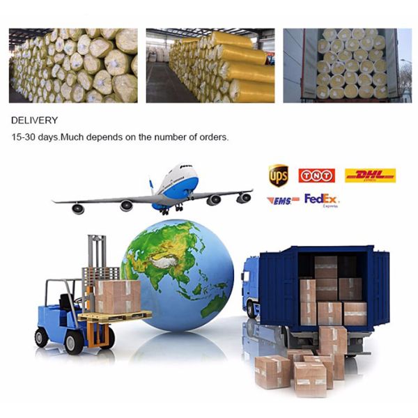 25mm - 100mm Glass Wool Material Fiber Glass Wool Insulation Blanket Fireproof