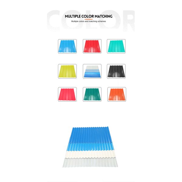 1.8mm PVC Roof Tiles 840mm Width Waterproof Plastic Roofing Sheets