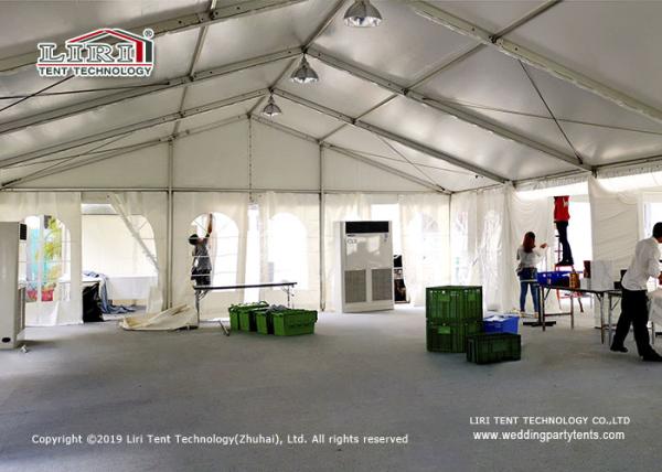 Movable 6m To 10m Width Garden Party Tents With Glass Wall And Window