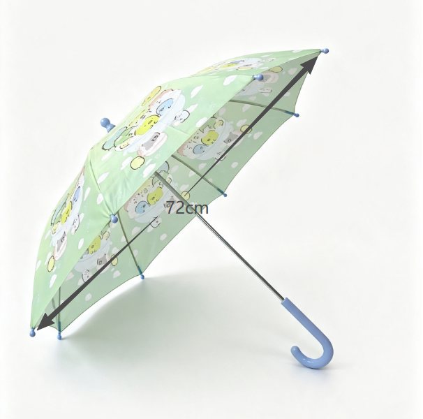 Safe Round Tips Waterproof Kids Umbrella with 8 Ribs for Children Rain Protection