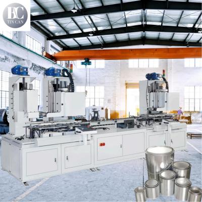 40cpm Empty Tin Cans Production Line D165 4liter Round Cans With Handle Making Machines