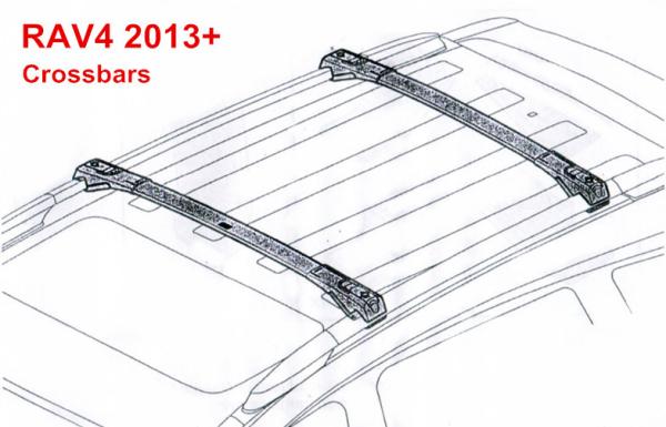 Barras cruzadas de estilo OE para 2013 2016 Toyota RAV4 Roof Luggage Rack Rails