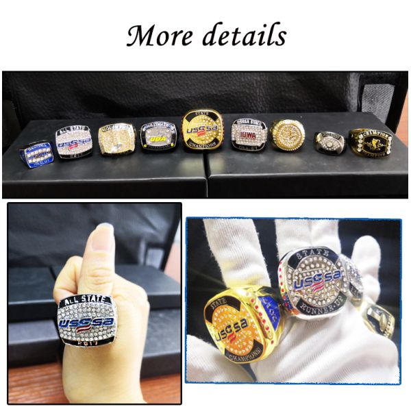 Gold Plated Customized Championship Ring , Basketball Fantasy Championship Ring