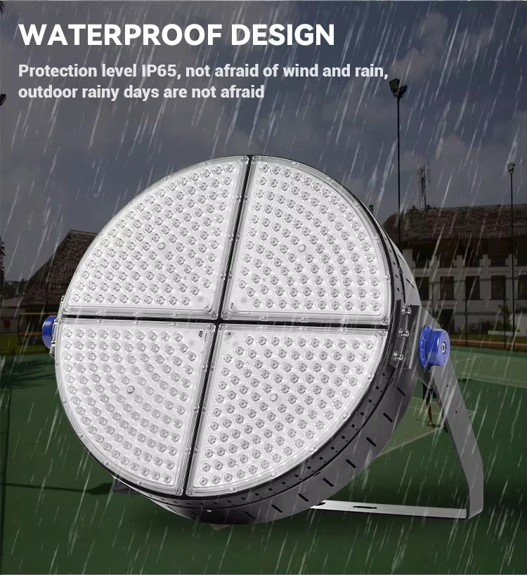 Aluminio 1200W LED Modulos de luz de inundación Diseño Ip65 Estadio de fútbol al aire libre Luz para el campo de deporte
