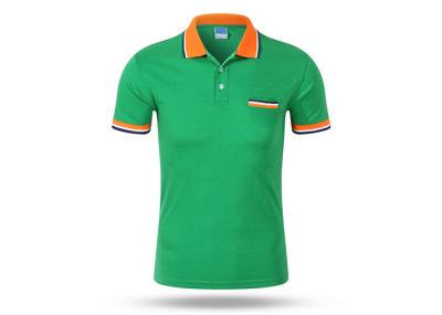 Short Sleeve Jersey Polo Shirts For Men Customized Logo Pocket Mesh Apparel