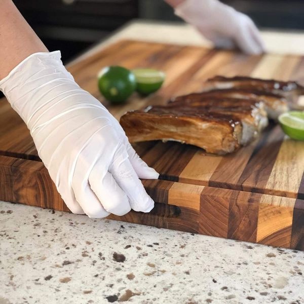 Разделочная доска большого устойчивого Teak деревянная 20 x 15 x 1,5 дюймов