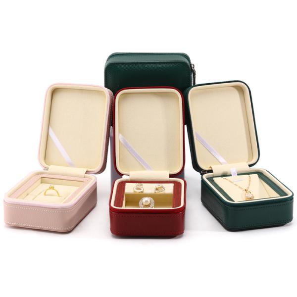 Custom Size Jewelry Box Packaging With Zipper And Internal Thick Border