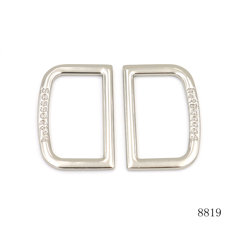 Quality Logo D Ring Buckle Dog Collar Hardness 25mm Strap Adjuster Slider Pet Hardware D Buckle Bag Accessories