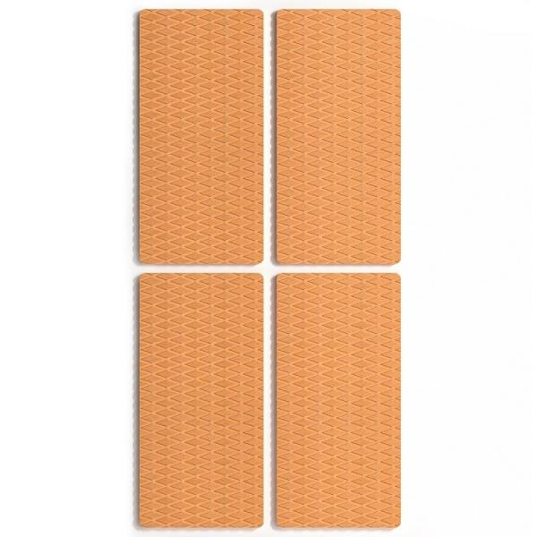 WOOWAVE 4 Pack Pad de traction antidérapant EVA Pads en mousse antidérapant Tapis d'adhérence avec adhésif brun 3M