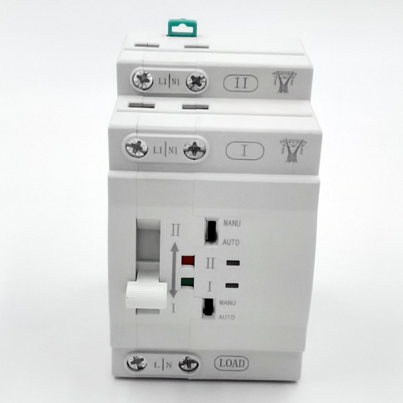 Factory Priced 63A Automatic Transfer Switch (ATS) 2P 220V for Solar Electric System PC Type