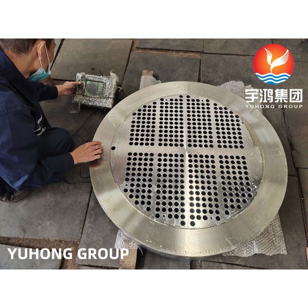 ASTM A182 F304 Stainless Steel Heat Exchanger Tubesheet ورقة أنبوبية