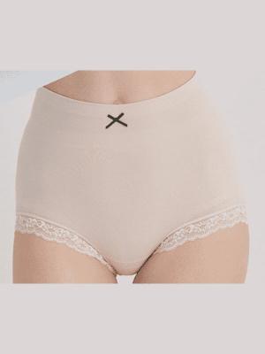 Ladies Lace Trim Bikini Underwear Seamless Breathable Stretchy