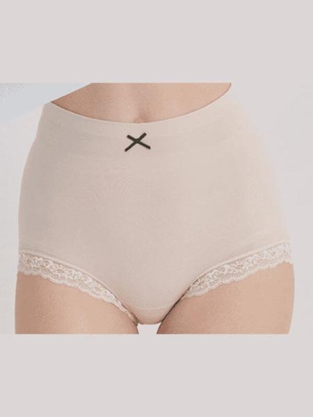 Ladies Lace Trim Bikini Underwear Seamless Breathable Stretchy