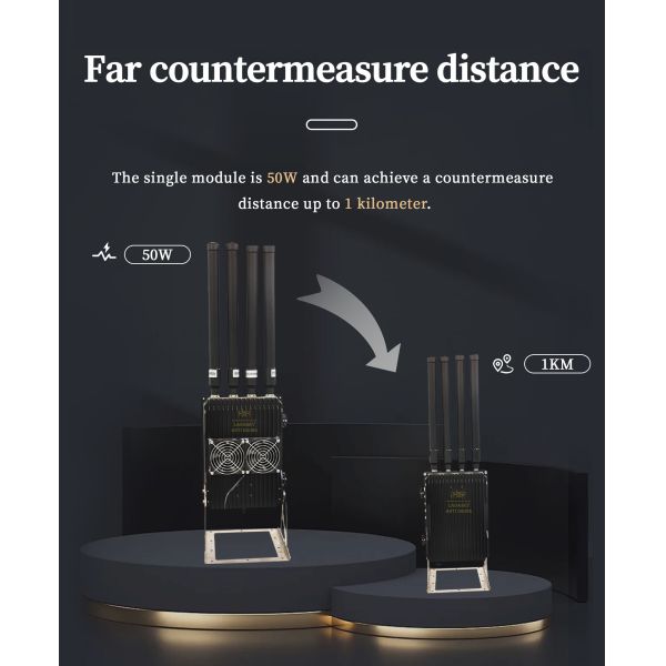 50W 100-1200mhz Anti Drone Device Suppression System Jammer for UAV Security