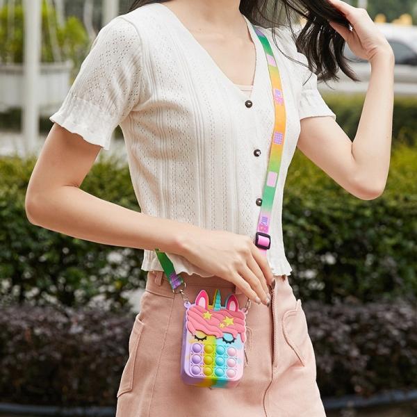 Baby Silicone Products Toy Girls Girls Bag MHC Hot Sellers Unicorn Stress Relief Silicone Bag Popular Fingertip Wallet