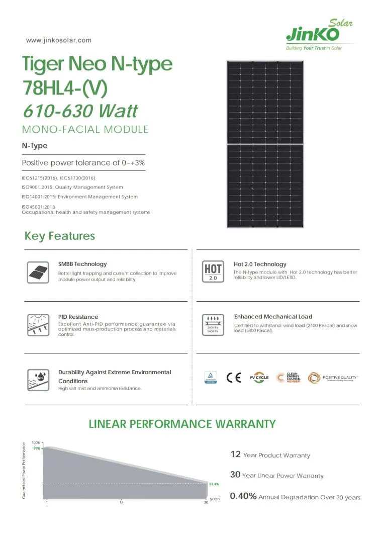 610W 615W Jinko Solar Panel 620W 625W 630W Monocrystalline Perc Solar Panel